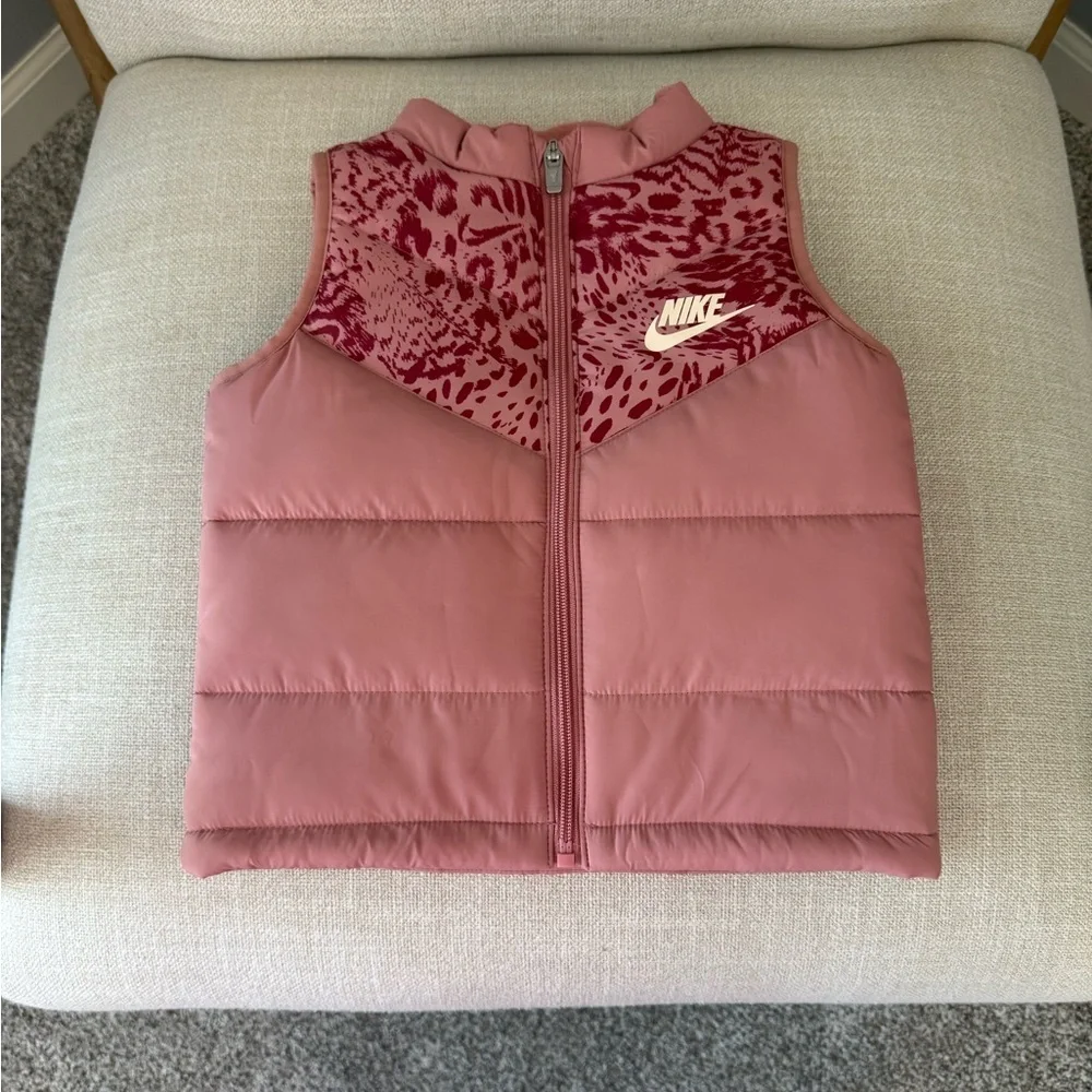 Nike Toddler Girls Animal Print Puffer Vest NWOT